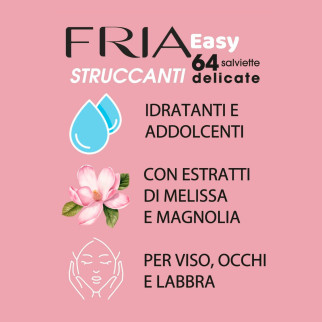 Salviette Struccanti Easy Delicate per Occhi Viso Labbra - 64pz Fria