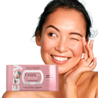 Salviette Struccanti Easy Delicate per Occhi Viso Labbra - 64pz Fria