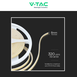 V-Tac VT-COB 320 Striscia LED COB Flessibile 50W 320 LED/m 5m 24V IP67