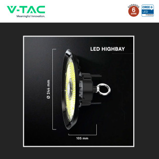 V-Tac VT-91102 Lampada Industriale LED UFO 100W SMD Chip CREE High Bay