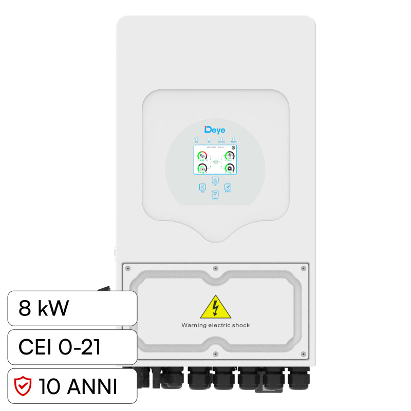 V-Tac Inverter Monofase Ibrido On-Grid / Off-Grid 8kW IP65
