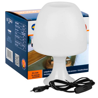 Velamp Lampada da Tavolo Mushroom con Portalampada per Lampadine E14