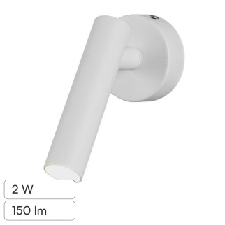 V-Tac VT-412-M Lampada LED da Muro Rotonda 2W SMD Bianca