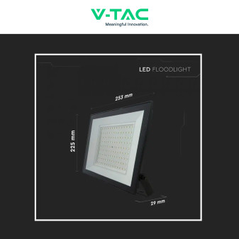 Faro LED 100W SMD IP65 Colore Nero V-Tac VT-44109