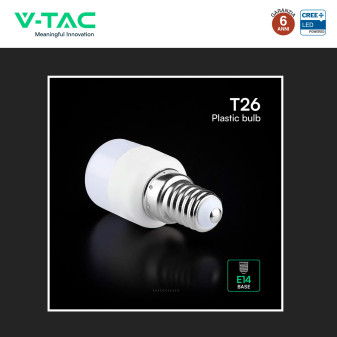 V-Tac VT-202 Lampadina LED E14 2W Tubolare ST26 SMD Chip CREE
