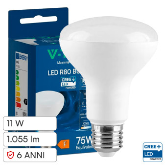 V-Tac VT-280 Lampadina LED E27 11W Reflector R80 SMD Chip CREE