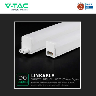 V-Tac VT-035 Plafoniera LED Lineare T5 4W SMD Chip CREE Linkabile