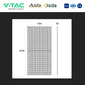 Pannelli Fotovoltaici 580W TIER 1 TOPCon IP68 V-Tac Austa Osda