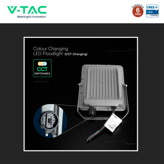 V-Tac VT-44058CCT Faro LED 50W SMD CREE IP65 IK06 CCT 3in1