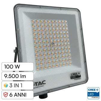 V-Tac VT-44110CCT Faro LED 100W SMD CREE IP65 IK06 CCT 3in1