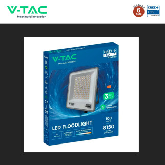 V-Tac VT-44110CCT Faro LED 100W SMD CREE IP65 IK06 CCT 3in1