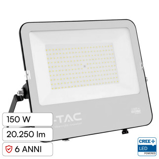 V-Tac VT-44153 Faro LED 150W SMD Chip CREE IP65 IK05 Nero