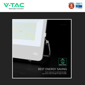 V-Tac VT-44153 Faro LED 150W SMD Chip CREE IP65 IK05 Nero