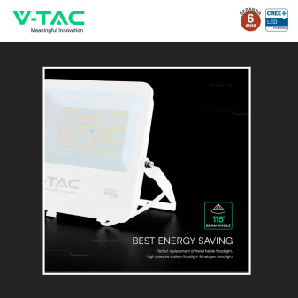 V-Tac VT-44101 Faro LED Faretto 100W SMD Chip CREE IP65