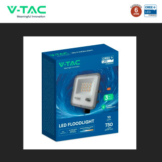 V-Tac VT-44014CCT Faro LED 10W SMD CREE IP65 IK06 CCT 3in1