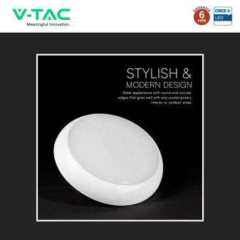 Plafoniera LED 20W SMD Chip CREE IP65 IK08 3in1 CCT V-Tac