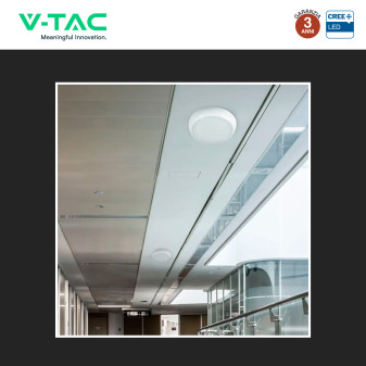 V-Tac VT-8633 Plafoniera LED Rotonda 20W SMD Chip CREE Sensore