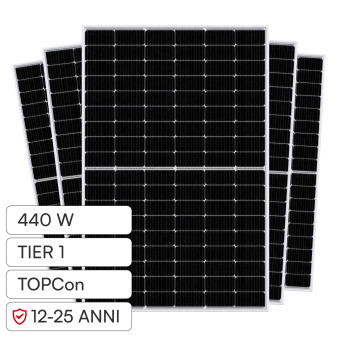 Pannelli Fotovoltaici 440W TIER 1 TOPCon IP68 V-Tac Jinko