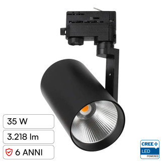 V-Tac VT-11135 Faretto LED da Binario Track Light COB Chip CREE