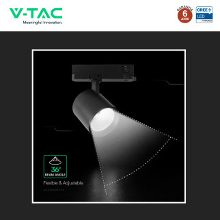 V-Tac VT-11130 Faretto LED da Binario Track Light COB Chip CREE