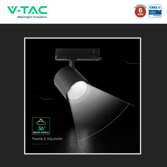 V-Tac VT-11136 Faretto LED da Binario Track Light COB Chip CREE