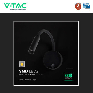 V-Tac VT-88063 Lampada LED da Muro 3W SMD Applique da Lettura