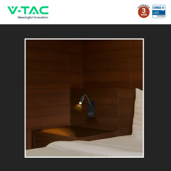 V-Tac VT-88064 Lampada LED da Muro 3W SMD Applique da Lettura