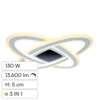 V-Tac VT-7962 Plafoniera LED a Superficie 130W SMD CCT Dimmerabile