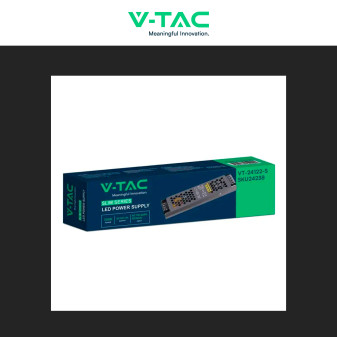 V-Tac VT-24122-S Alimentatore Led Slim 120W 24V 5A Per Uso Interno