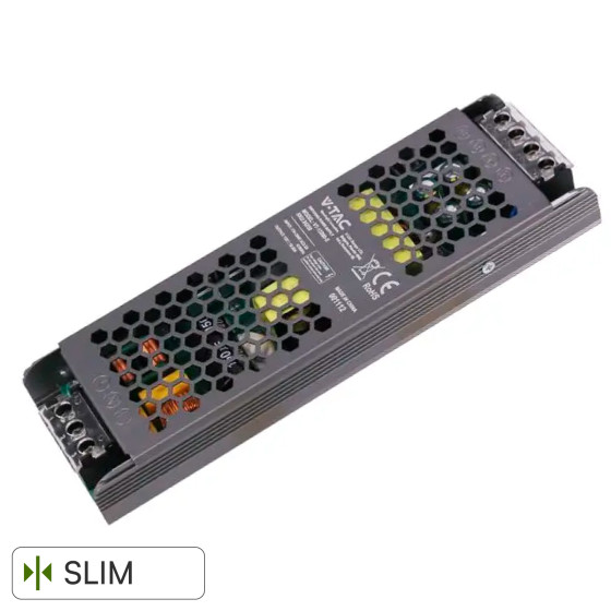 V-Tac VT-13200-S Alimentatore Led Slim 200W 12V 16,5A Per Uso Interno