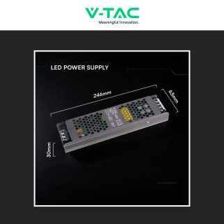 V-Tac VT-24250-SAlimentatore Led Slim 250W 24V 10,5A Per Uso Interno