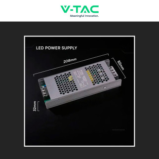 V-Tac VT-24361-S Alimentatore Led Slim 360W 24V 15A Per Uso Interno