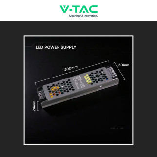 V-Tac VT-13075-S Alimentatore Led Slim 75W 12V 6,25A Per Uso Interno