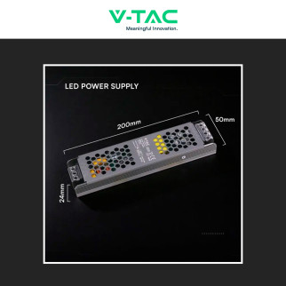 V-Tac VT-24075-S Alimentatore Led Slim 75W 24V 3,1A Per Uso Interno