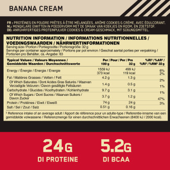 Gold Standard 100% Protein Biscotti Panna Optimum Nutrition