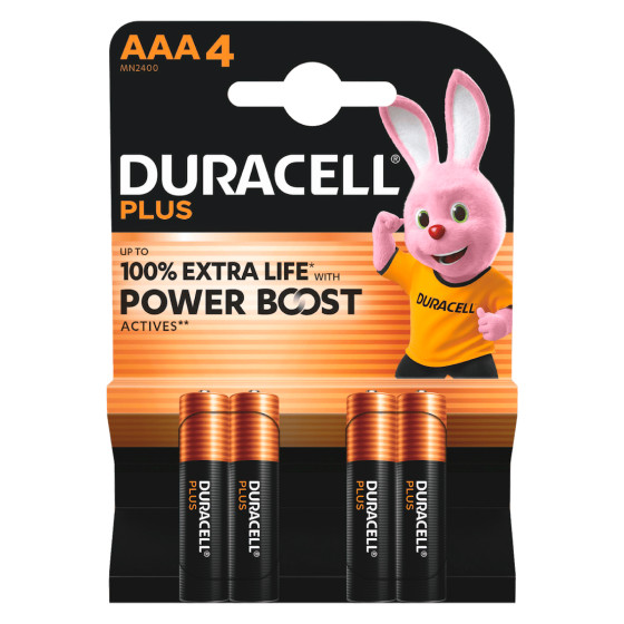 Duracell Plus Pile Alcaline MiniStilo AAA MN2400 LR03 Micro 1,5V