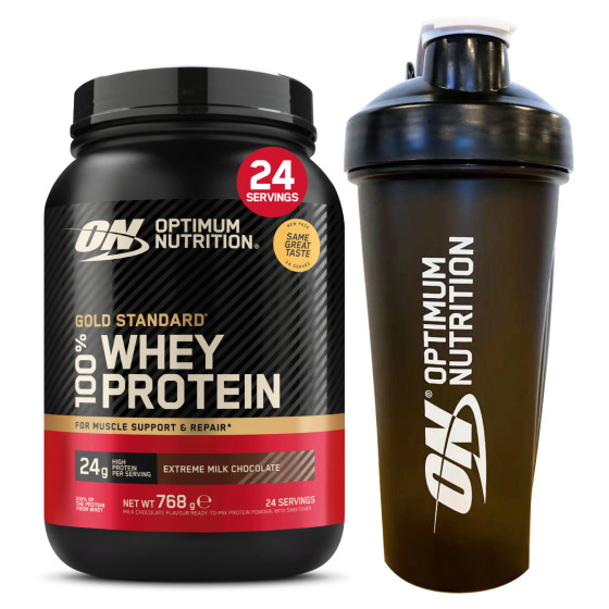 Proteine al Cioccolato al Latte con Shaker Optimum Nutrition 768g