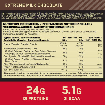 Proteine al Cioccolato al Latte con Shaker Optimum Nutrition 768g