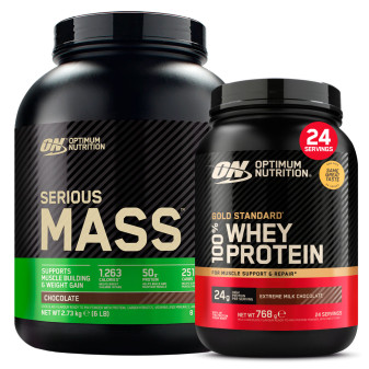Proteine Serious Mass e Gold Standard 100% Whey Optimum Nutrition