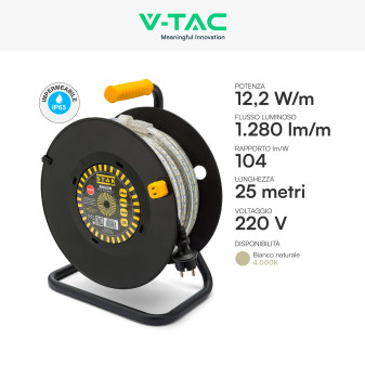 Velamp RibbON Striscia LED Avvolgibile 305W Monocolore SMD Chip 2835