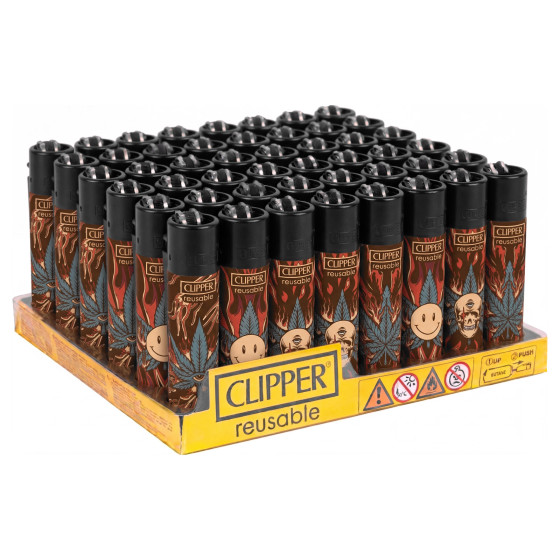 Clipper Large Accendino a Pietrina Burning Leaves 48 Accendini