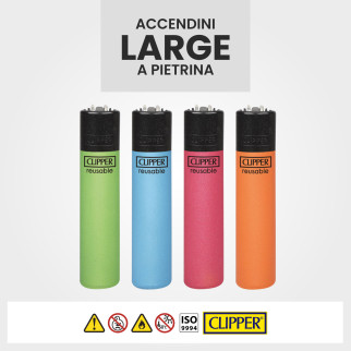 Clipper Large Accendino a Pietrina Metallic Mix 5 4 Accendini