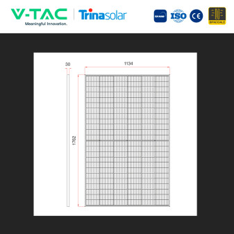 V-Tac Pannelli Fotovoltaici 16,02Kw 455W STC 493W BNPI TopCon IP68