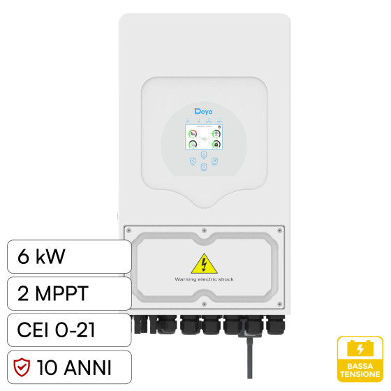 V-Tac Inverter Monofase Ibrido On-Grid / Off-Grid 6kW IP65