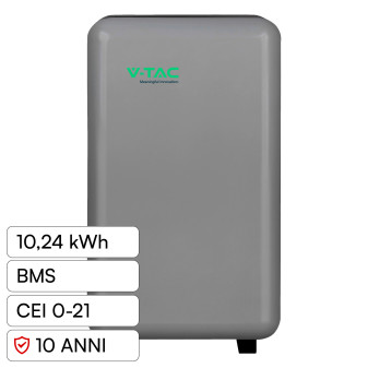 V-Tac VT-12040-1 Batteria BMS LiFePO4 51,2V 200Ah 10,24 kWh