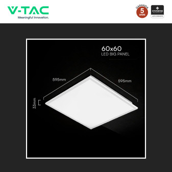 V-Tac VT-61042CCT Pannello LED SMD Quadrato 60x60 40W
