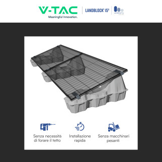 Zavorra di Supporto per Pannelli Fotovoltaici in HDPE - 56L/100KG