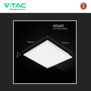 V-Tac VT-61042 Pannello LED Quadrato 60x60 40W SMD