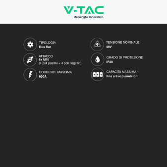 V-Tac Bus Bar Scatola di Giunzione Batterie