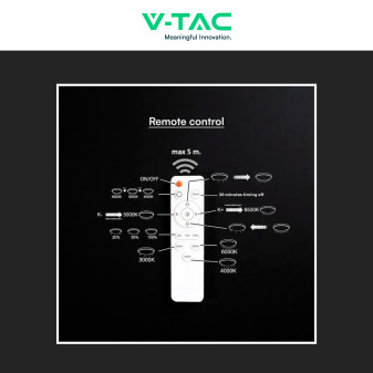 V-Tac VT-84025RD Plafoniera LED a Superficie 70W SMD CCT